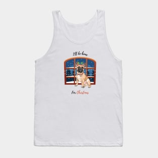 I'll Be Home For Christmas with French Bulldog Dog in Front of Window Tank Top